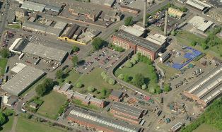 Aerial view of the existing facilities at the Polmadie site